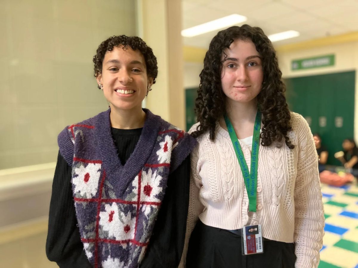 WCHS seniors Isabel Ginsburg and Lana Abuoaid both leave during lunch for their different after-school activities such as studying at MC (Montgomery College), working at a job or interning at a farm.	